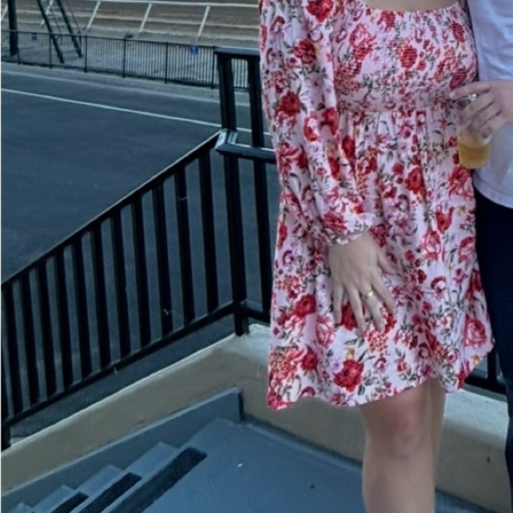 Old Navy Pink and Red Floral dress